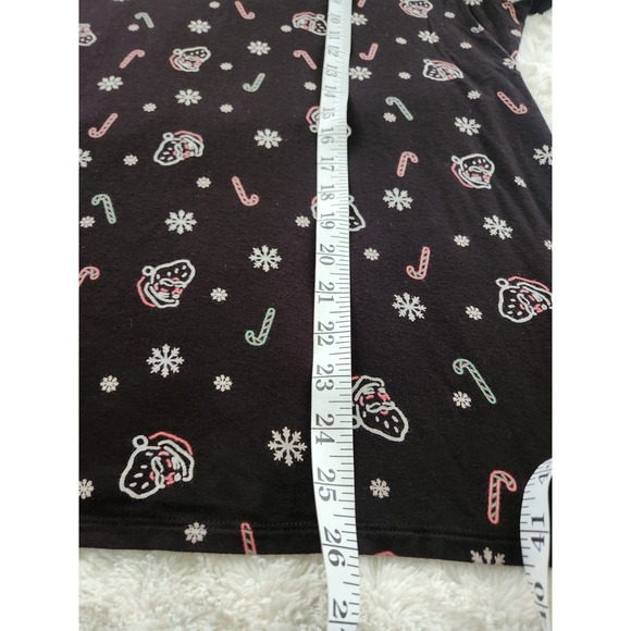 APT. 9 Women's Size XL Black Essentials Christmas Print T-Shirt - Picture 6 of 6